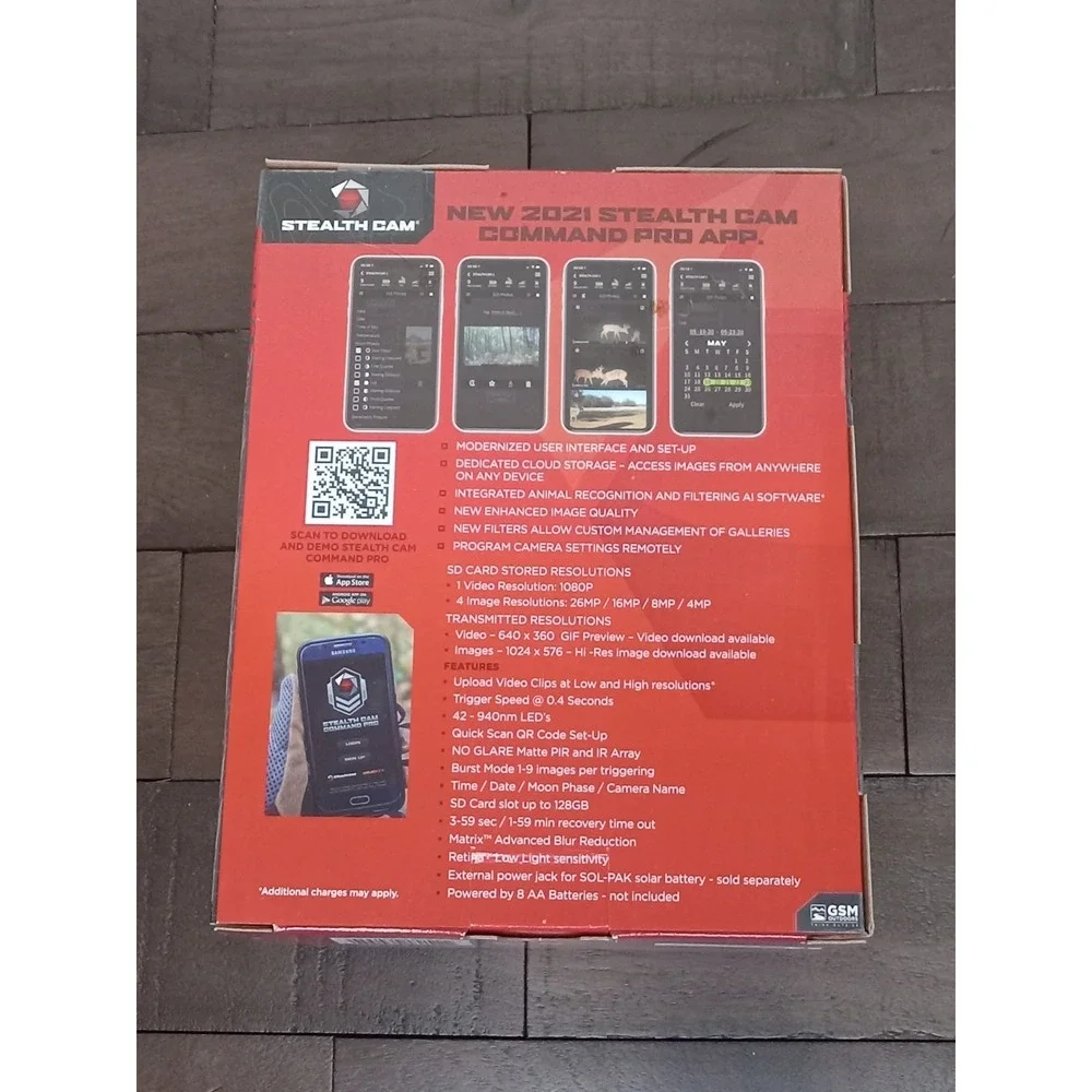 StealthCam Reactor Cellular Trail Camera NIB Verizon 26mp‎ 0.4 sec trigger speed